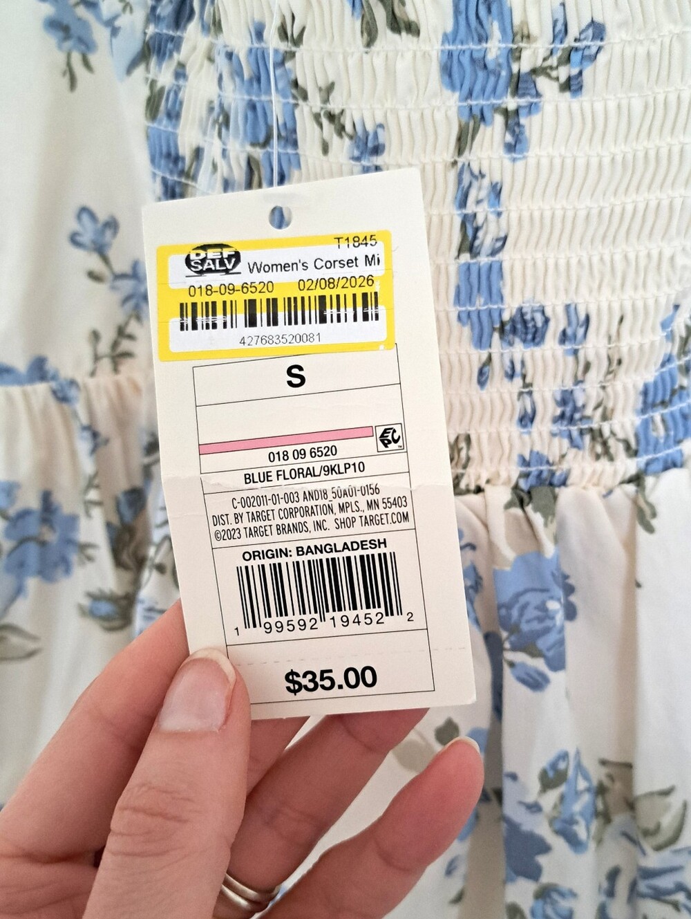 NWT A New Day™ Corset Floral Midi Dress - Picture 8 of 10
